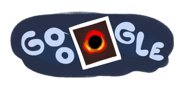 Black hole Google Doodle